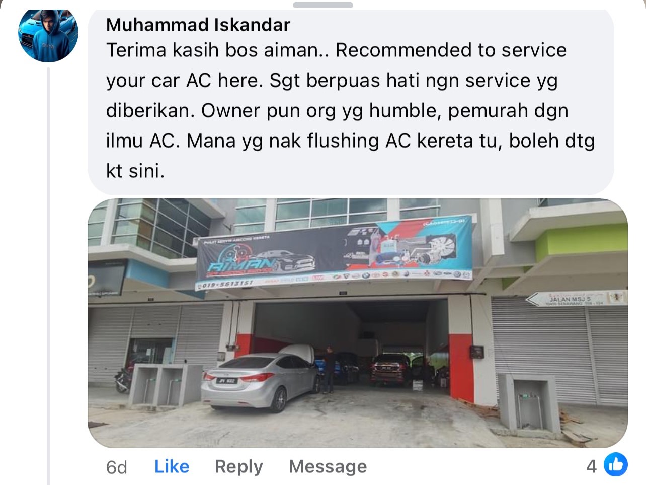 aiman car aircond service - review 1